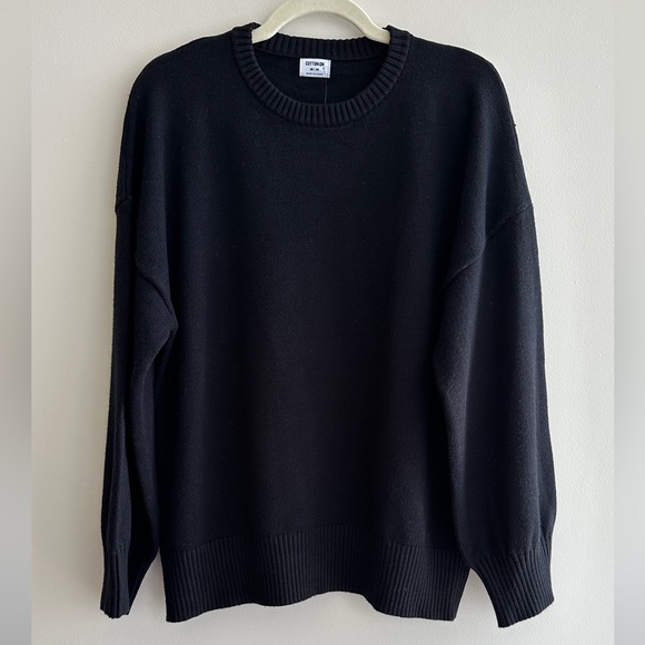 Cotton On Sweaters - Cotton On Lux Crew Pullover Sweater, Black, Size Medium, NWT